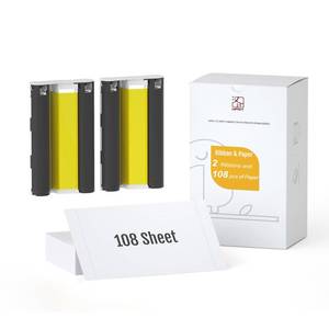 lot 4815 image: HPRT 4X 6 Photo Paper 108 Sheets and Two Ribbons Designed iDPRT CP4100CP4000LCP6000 Photo Printer - Retail $40