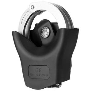 lot 4816 image: GUN & FLOWER Polymer Handcuff Case Fit Hinged Chain Handcuffs  Handcuff Holder Pouch for Duty Belt, Fit 1.5 1.75 2.0 Duty Belt, Not Fit ASP - Retail $20