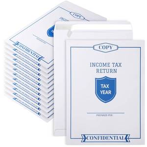 lot 4817 image: Skyygemm 50 Pcs Income Tax Return Envelopes for Tax Preparers 9 x 12 Inches Open End White Envelopes Large Mailer for Office Business Legal Documents Catalog Paper Mailing - Retail $20