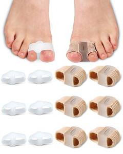 lot 4847 image: BLATOWN 12Pcs Toe Separators Bunion Corrector for Women Men, Gel Big Toe Spacers with 2 Loops for Feet, Hammer Toe Straightener, Elasticity and Soft (6Nylon6Gel) - Retail $14