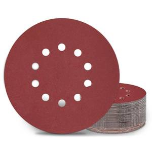 lot 4851 image: 9 Inch 10 Holes Sanding Disc 320 Grit Drywall Sandpaper 30PCS for Popcorn Ceiling Sander Pads - Retail $20