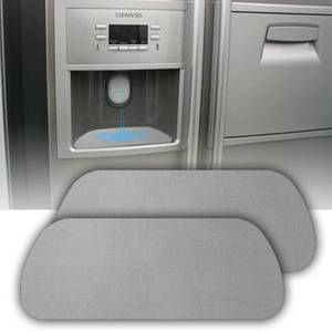 lot 4863 image: Refrigerator Drip Tray 2 Pack Refrigerator Drip Catcher for Fridge Water Dispenser, GE, Samsung Fridge Accessories (Gray, Rectangular) (Rectangular - 2pcs)