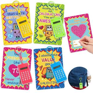 lot 4869 image: NEUBSAW 24 Packs Valentines Day Cards with Pocket Size Mini Calculators & Maze Keychains for Classroom Exchange, Valentines Gifts Party Favors for Boys Girls School, Prizes for School - Retail $26