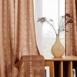 lot 4882 image: 90 Inch Long Curtains Length 2 Panel Set,Sheer Semi Light Filtering Boho Medium Thick Linen Decorative Curtains for Living Room Bedroom - Retail $40