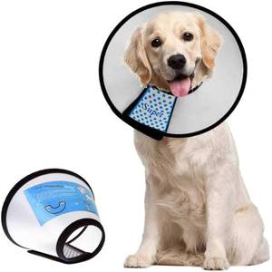 lot 4883 image: Supet Dog Cone Collar Adjustable After Surgery, Comfortable Pet Recovery Collar & Cone for Large Medium Small Dogs, Elizabethan Dog Neck Collar Plastic Practical - Retail $22