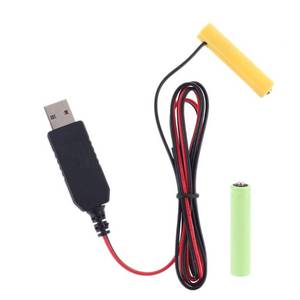 lot 4885 image: T-HOT AAA Battery Eliminator Power Supply Adapter, 2m USB Power Supply Cable,1.5V - 6V, 4 Types for Choose, Replace 1 to 4pcs AAA Battery - Retail $12