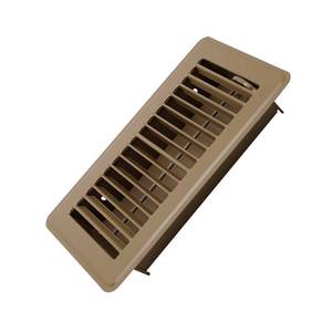 lot 4887 image: Howeall 4 x 8 Floor Register - Heavy Duty Steel Walkable Floor Vents - Easy Adjust Air Supply Lever - Vent Covers for Home (Brown)