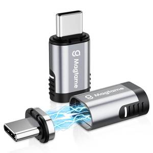 lot 4889 image: Magtame 2Pack 24Pin Magnetic USB C Adapter 240W Straight, (40Gbps and 4K Video) USB C Extender C Male to C Female Adapter, Port Protection for USB 4 Steam Deck, ROG Ally, Laptop, Smartphone - Retail $21