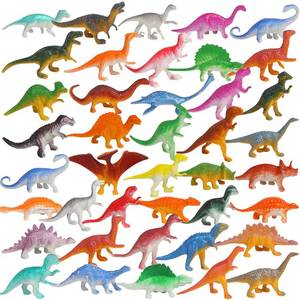 lot 4890 image: FINGOOO Mini Dinosaur Figures, Assorted Vinyl Plastic Dinosaur Toys for Easter Gifts Dino Party Cake Toppers - Retail $8