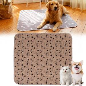 lot 4893 image: Puppy Pads with pheromones, 2026 Upgraded Washable Puppy Pads for Dogs &amp Cats, Pee Pad - Leak &amp Odor Waterproof, Non-Slip Base, Easy to Clean &amp Reusable (Brown-A, M 27.6 x 31.5) - Retail $26