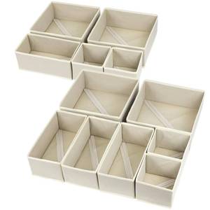 lot 4628 image: 12pk Drawer Organizers Beige