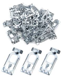 lot 4906 image: QWORK Teardrop Pallet Rack Safety Clip, 100 Pcs Universal Pallet Racking Beam Safety Clips Connector Cross Beam Locker - Retail $24