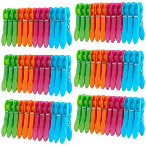 lot 4923 image: LIOUCBD 72Pcs Colored Plastic Clothespins, Colorful Clothes Pins Heavy Duty Outdoor for Hanging Clothes, Rainbow Clothes Pegs for Classroom, Clothesline Crafts Picture Photo Food Towel Clips - Retail $12
