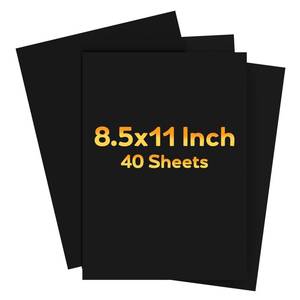 lot 4929 image: Black Cardstock 8.5 x 11 Card Stock Construction Paper,40 Sheets Black Paper CardStock for Invitations, Art, Drawing, Menus, DIY Card, Tags, Cards Making, Craft, Certificate, School, Office Printing - Retail $7