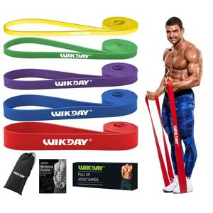 lot 4937 image: WIKDAY Resistance Bands for Working Out, Exercise Bands, Workout Bands, Pull Up Assistance Bands for Body Stretching Training Physical Therapy Muscle Training for Men & Women Multicolour (8-100lbs) - Retail $19