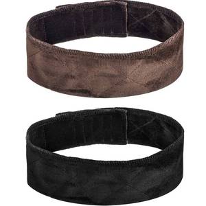 lot 4938 image: 2 Pack Velvet Wig Band Head Hair Band Adjustable Fastern (Black and Brown) - Retail $7