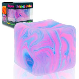 lot 4975 image: Stress Cube for Kid & Adults, Gel Filled Squishy Toys for Kids Stress Relief - High Density Squeeze Balls for Students Calming, Fidgets for Classroom Prize Toys - Retail $20