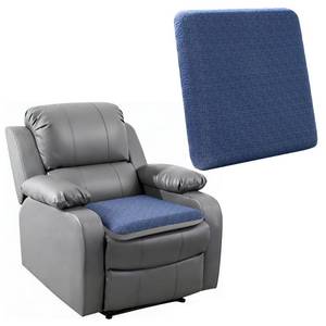 lot 4989 image: Ganondorf Extra Large Recliner Seat Cushion for Elderly Tufted Furry Booster Foam Cushion, Pressure Relief for Long Sitting Orthopedic Chair Cushion for Recliners Office Chairs, Navy - Retail $30