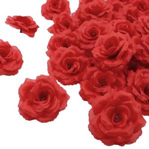 lot 5009 image: 20 Pcs Red Rose Flower Head, Artificial Flowers Bulk for DIY Crafts, 3 Inch Silk Rose Fake Flower for Decoration, Wedding Home Party Decor Baby Shower Centerpieces Table Decor, No Stem - Retail $10
