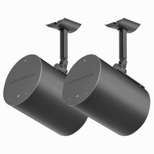 lot 5035 image: Wall Bracket for Sonos Era 100 Wall Mount &amp Sonos Era 100 Ceiling Mount Tilt &amp Swivel Adjustable Bracket, Wall or Ceiling Mount Install, Space-Saving Design, Metal Heavy Duty, Black (2 Pack) - Retail $40