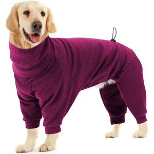 lot 5052 image: Dotoner Pullover Dog Sweater with Leash Hole - High Collar Cold Weather Vest for Large Dogs - Indoor &amp Outdoor Use XXL