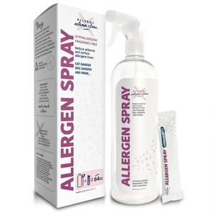 lot 5075 image: Allergy Asthma Clean Allergen Spray, Pets, Dust Allergies & More, Air & Surface, Just Add Water, Bottle with One Refill, Over 64oz Total - Retail $30