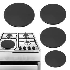 lot 5083 image: Gas Stove Burner Cap Set - 4pcs Metal Cooker Hat Replacement Kit, Burner Covers for Electric Stove, Includes 1 Large, 2 Middle, and 1 Small Cap - Retail $10