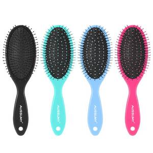 lot 5084 image: Aussumy 4 Pack Detangling Hair Brush - Air Cushion Detangler Hairbrush with Ultra Soft Bristles for Effortless Tangle Removal For Wet Dry Damaged Curly Fragile Hair for Women Men Boys Girls Adult Kids - Retail $14