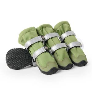 lot 5087 image: Spark Paws Dog Rainboots, Waterproof Dog Shoes for Medium to Large Dogs, Non Slip, Dog Booties and Paw Protectors - 4PCS Doggie Hiking Boots with Reflective Straps - Green - Size 4 - Retail $38
