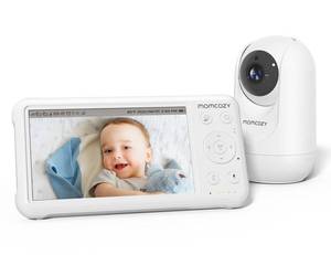 Momcozy Video Baby Monitor, 1080P 5 HD Baby Monitor with Camera & Wall Mount, Infrared Night Vision, 5000mAh Battery, 2-Way Audio, Temperature Sensor, Lullabies, 960ft Range, Ideal for New Moms, BM01 - Retail: $110