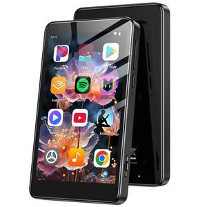 lot 5107 image: AGPTEK 96GB MP3 Player with Bluetooth and WiFi, T08X 4 Android 14 MP4 Music Player with Spotify, Audible, APP Store, Up to 1TB, Black - Retail $55