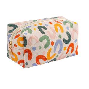 lot 5118 image: HHQQWZ Makeup Bag Travel Cosmetic Bag for Women Girls, Zipper Make Up Pouch, Floral Flowers Toiletry Organizer Makeup, Portable Storage Bag, Cosmetic Travel Cloth Bag (UU Colourful) - Retail $10