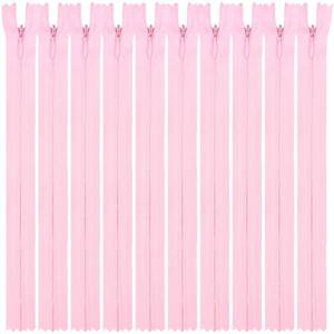 lot 5124 image: DOITEM 8 10 12 14 16 18 20 22 24 Inch Multicolor Nylon Coil Zippers for Sewing and Crafts (Pink, 22inch)