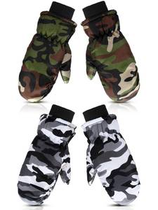 lot 5127 image: SATINIOR 26 Pairs Winter Snow Mittens Kids Toddlers Waterproof Warm Ski Gloves for Boys Girls Children Toddlers Baby(2 Pair,1-3 Years,Army Green, Black) - Retail $10