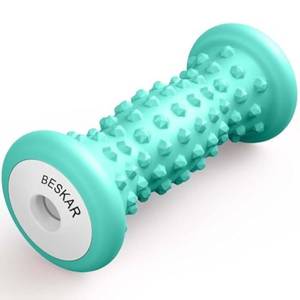 lot 5131 image: BESKAR Foot Massage Roller for Plantar Fasciitis Relief, Portable Deep Tissue Muscle Massage, Arch and Heel Pain Relief, Trigger Point Therapy Reflexology Tool