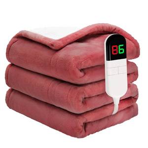 lot 5145 image: PTQ Heated Throw Blanket 50x60 - Premium Cozy Soft Electric Blanket with 6 Heating Levels,Fast Heating Flannel Sherpa Blanket for Bed &amp Couch - Auto Shut OffMachine Washable (Wine) - Retail $30