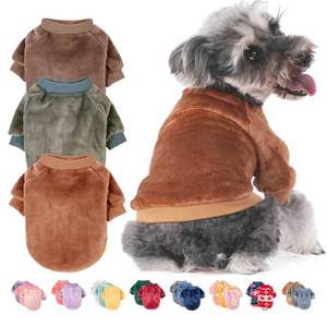 lot 5167 image: FabriCastle Dog Sweater, 3-Pack Dog & Cat Clothes, Ultra Soft and Warm Pet Jackets XXS XS for Small Dogs Boy & Cats, Winter Pet Apparel Costumes, Puppy Outfits (Camel,Khaki,Olive, X-Small) - Retail $16