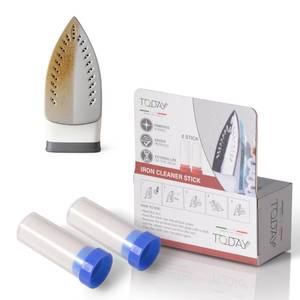lot 5181 image: Today - (2x) Iron Cleaner Stick for Hot Soleplate Steam Iron Residue Remover and Plate Descaler Removes Stains and Starch Easy to Use Made in Italy - Retail $15