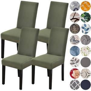 lot 5207 image: HZDHCLH Chair Covers for Dining Room Set of 4,Stretch Spandex Green Parsons Chair Slipcover 4 Pack,Washable Anti-dust Chair Seat Cover for Kitchen,Wedding,Party - Retail $22