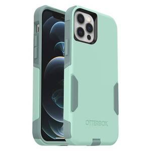 lot 5287 image: OtterBox iPhone 12 & iPhone 12 Pro Commuter Series Case - Ocean Way (Aqua SAILAquifer), Slim & Tough, Pocket-Friendly, with Port Protection - Retail $23