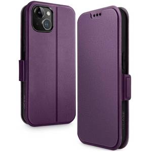 lot 5288 image: OCASE for iPhone 15 Wallet Case, Slim PU Leather Flip Folio, Card Slots, RFID Blocking, Kickstand, Shockproof Phone Cover 6.1 Inch 2023, Purple - Retail $16