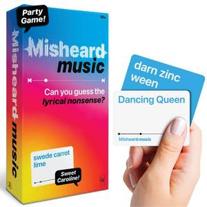 lot 5327 image: Lucky Egg The Original Misheard Music Guess The Song or Artist with 500 Lyrical Nonsense Cards Hilarious Music Games for Adults &amp Teens Fun Family Card Games for Karaoke &amp Party Entertainment - Retail $20