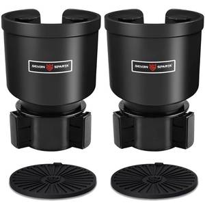 lot 5346 image: Upgraded Car Cup Holder Expander Adapter with Offset Adjustable Base, Compatible with Yeti 14243646oz Ramblers, Hydro Flasks 3240oz, Other Large Bottles Mugs in 3.5-4.0, 2 Pack - Retail $35