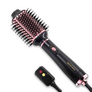 lot 5347 image: BANGMENG Blow Dryer Brush, 4 in 1 Hair Dryer Styler for Medium Long Hair, 2.5 Inch Oval Ceramic Barrel One Step Hot Air Brush for Blow Drying Straightening Volumizing, Less Frizz, More Shine