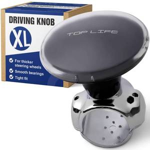 lot 5348 image: Top Life Steering Wheel Knob for Tractor, Truck, and Car, XL Size Suicide Knob for Thick Steering Wheels, Universal Non-Slip Spinner for Heavy Duty, Vans, Pickup Trucks, Semi, Forklifts, Mowers, Boats - Retail $22