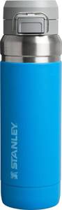 lot 5369 image: Stanley Quick Flip GO Water Bottle 36 oz  Push Button Lid  Leakproof and Packable for Travel and Sports  Insulated Stainless Steel  BPA-Free  Azure