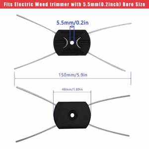lot 5371 image: NeJesZoe String Trimmer Head Electric Weed Trimmer Blade Replacement Steel Wire Line Trimmer Spool Wire Weed Trimmer Head Weed Wacker Attachment for Cordless Grass Trimmers (4Pcs, Bore 0.2inch5.5mm) - Retail $18