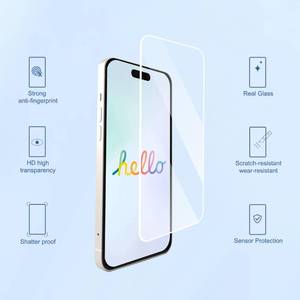 lot 5373 image: Ailun 2 Pack Screen Protector for iPhone 16 Pro Max 6.9 inch with Installation Frame, Tempered Glass, Sensor Protection, Dynamic Island Compatible, Case Friendly NO INSTALL FRAME - Retail $7