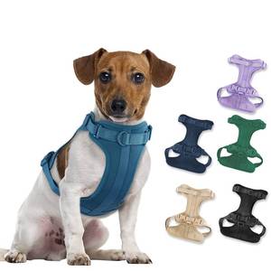 lot 5398 image: No Pull Lightweight Dog Harness Adjustable Durable Breathable Mesh Pet Vest Harness with Soft & Comfortable Cushion, for Small Medium Large Dogs (Medium, Navy) - Retail $25