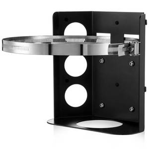 lot 5408 image: Hicarer 5 lb Propane Tank Mounting Bracket Heavy Duty Propane Tank Holder with Strap for Car RV Trailers Truck Overland Vehicles and Boat - Retail $20